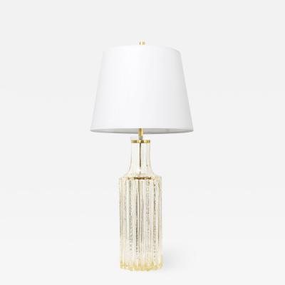 HIGHLY TEXTURED SCANDINAVIAN MODERN GLASS LAMP