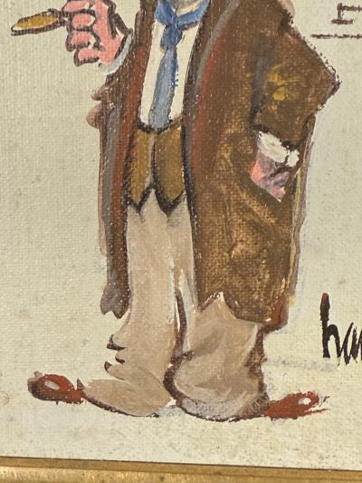 HOBO CLOWN WITH SLOT MACHINE PAINTING