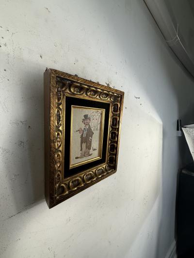 HOBO CLOWN WITH SLOT MACHINE PAINTING