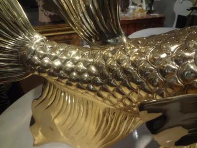 HONOR DAUMIER Monumental Italian Brass Fish Sculpture
