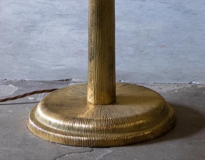 HORBURY STANDARD LAMP IN GILT LACQUER WITH SILK COOLIE SHADE