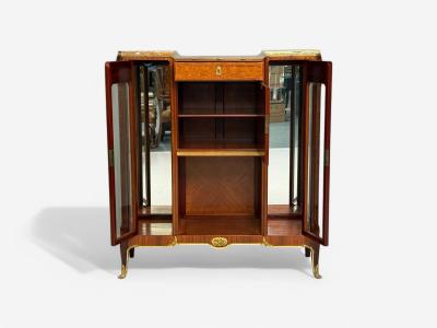 Haentges Fr res Haentges Fr res Louis XVI Marquetry Bronze Vitrine Cabinets Paris 19th C