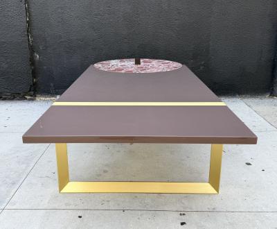 Hagit Pincovici Baxter Selene Dining Table by Hagit Pincovici Brass Marble Italian Modern