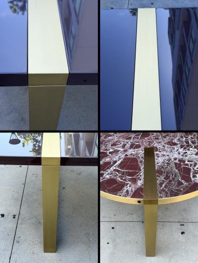 Hagit Pincovici Baxter Selene Dining Table by Hagit Pincovici Brass Marble Italian Modern