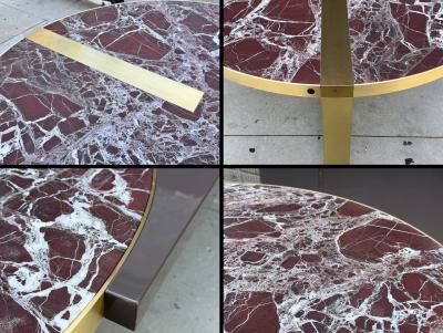 Hagit Pincovici Baxter Selene Dining Table by Hagit Pincovici Brass Marble Italian Modern