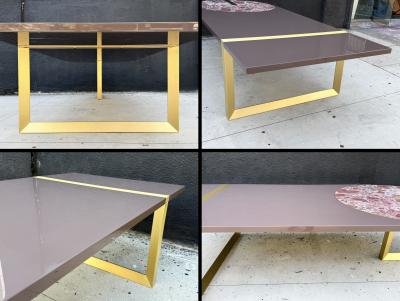 Hagit Pincovici Baxter Selene Dining Table by Hagit Pincovici Brass Marble Italian Modern