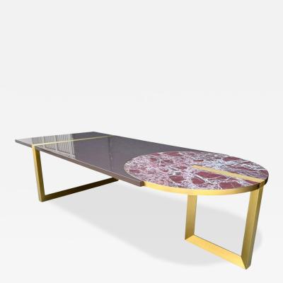 Hagit Pincovici Baxter Selene Dining Table by Hagit Pincovici Brass Marble Italian Modern