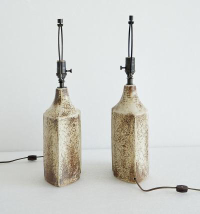 Haico Nietsche A pair of stoneware table lamp by Haico Nitzsche