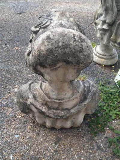 Haitian woman garden sculpture