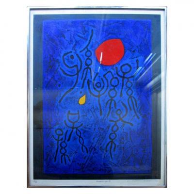 Haku Maki Signed Haku Maki Japanese Woodblock Poem 69 17