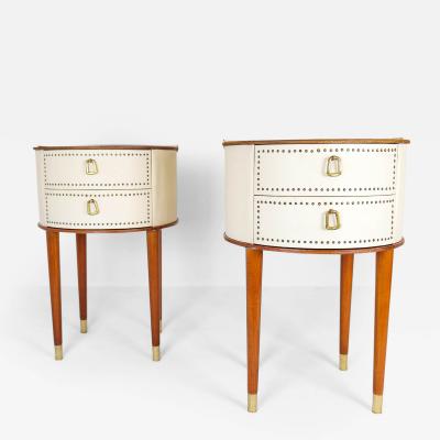 Halvdan Pettersson Midcentury Pair of Swedish Nightstands by Halvdan Petterson 1950s