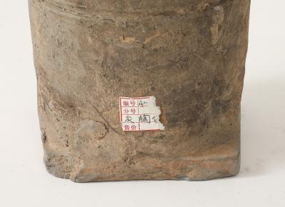 Han Dynasty Earthenware Vase stamped export label