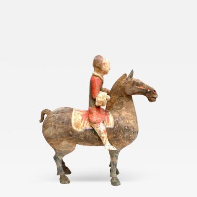 Han Dynasty Polychromed Horse and Rider