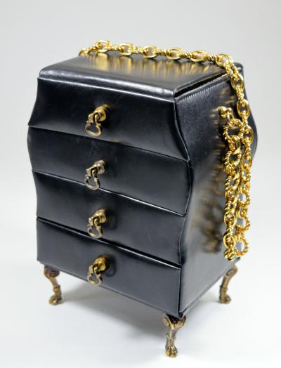 Hand Bag in the Shape of a Chest of Drawers