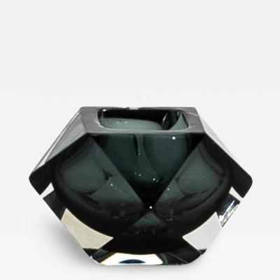 Hand Blown Murano Ashtray in Grey