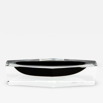Hand Blown Murano Ashtray in Onyx Black