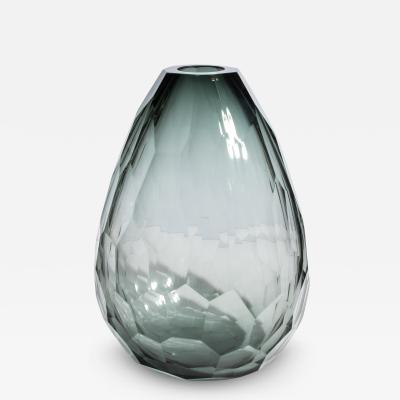 Hand Blown Murano Barrel Vase in Tourmaline XXL