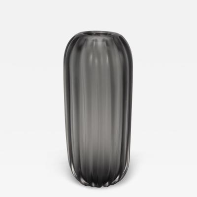 Hand Blown Murano Cactus Vase in Grey Large