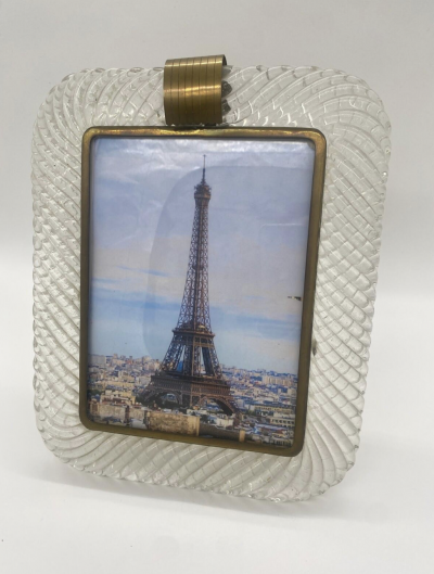 Hand Blown Murano Glass Frame by Barovier Toso