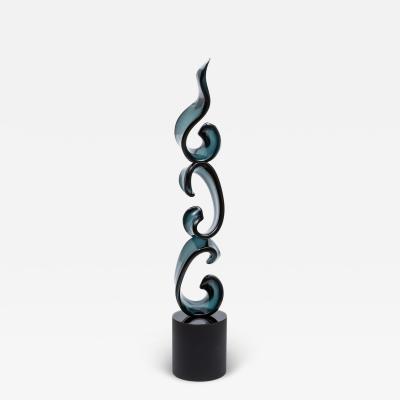 Hand Blown Murano Glass Sculpture The Triple Ribbon 
