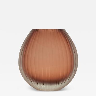 Hand Blown Murano Supreme Vase in Light Amaretto Large