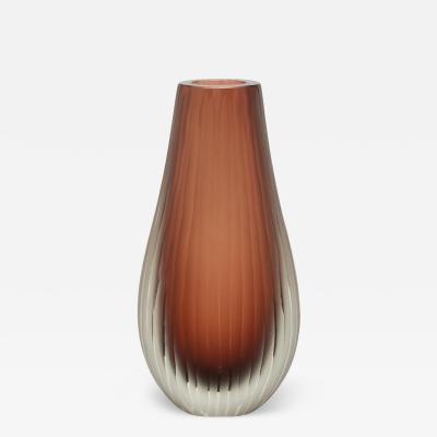 Hand Blown Murano Supreme Vase in Light Amaretto Tall