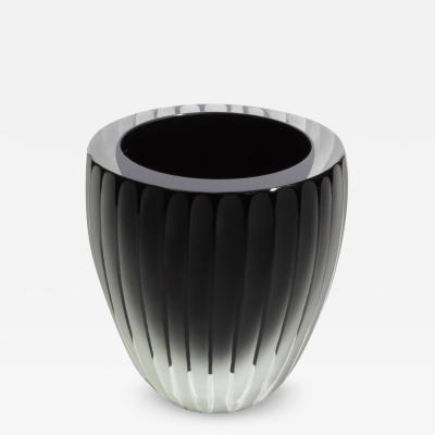 Hand Blown Murano Suprime Vase in Black