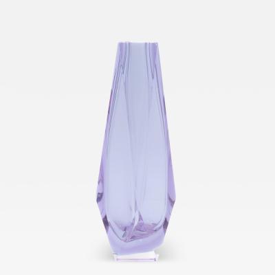 Hand Blown Murano Vase in Lavender