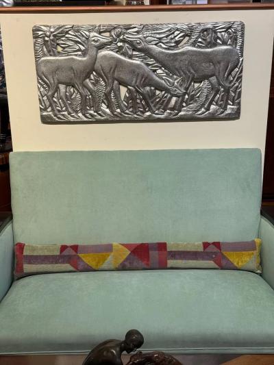 Hand Carved Antelope and Gazelle Decorative Relief Panel