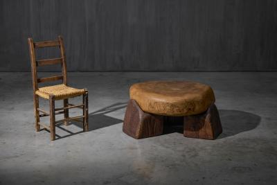 Hand Carved Brutalist Coffee Table France 2025