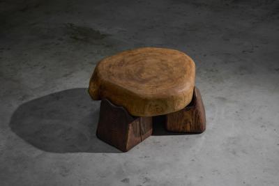 Hand Carved Brutalist Coffee Table France 2025