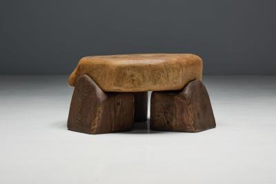Hand Carved Brutalist Coffee Table France 2025