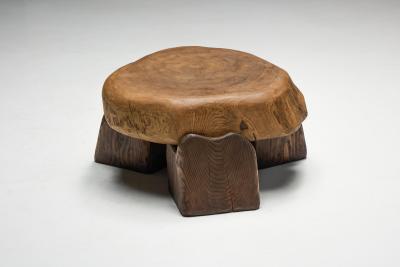 Hand Carved Brutalist Coffee Table France 2025