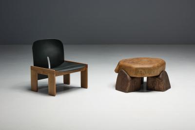 Hand Carved Brutalist Coffee Table France 2025