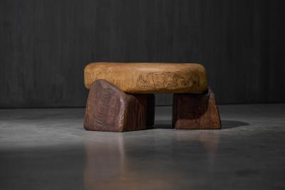 Hand Carved Brutalist Coffee Table France 2025