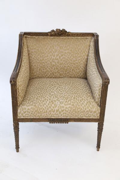 Hand Carved Louis XVI Bergere