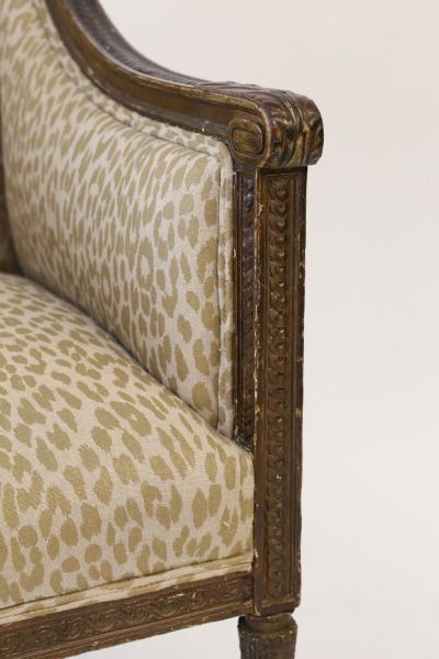 Hand Carved Louis XVI Bergere