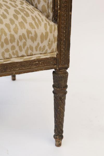 Hand Carved Louis XVI Bergere