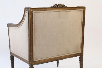 Hand Carved Louis XVI Bergere