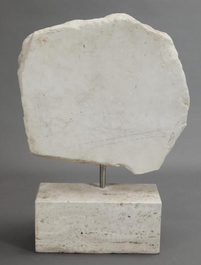 Hand Carved Marble Lion Head with Stand