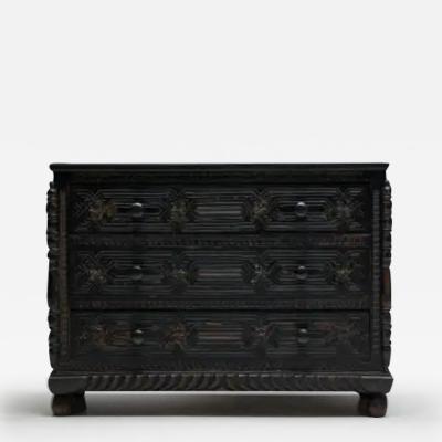 Hand Carved Oak Chest of Drawers France 18th Century