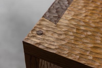 Hand Carved Oak Console Table France Early 21st Century