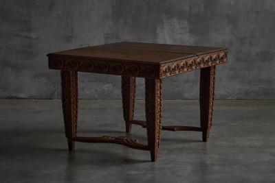 Hand Carved Ornate Wooden Console Tables France Late 19th Century
