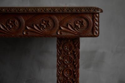 Hand Carved Ornate Wooden Console Tables France Late 19th Century