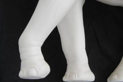 Hand Carved Resin Stone Elephant Good Luck Trunk