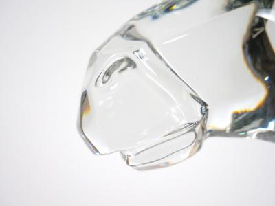 Hand Carved Rock Crystal Equo Case Horse Head Marble Base Sculpture