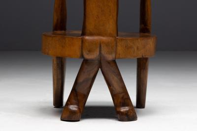 Hand Carved Rural Figure Chair France 20th Century
