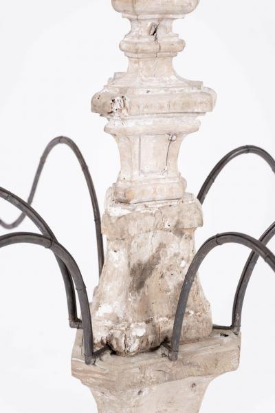 Hand Carved Six Arm Chandelier
