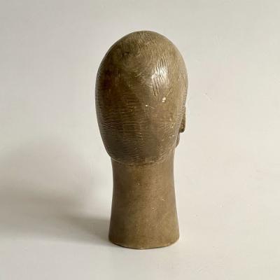 Hand Carved Soapstone Tribal Bust 1940s