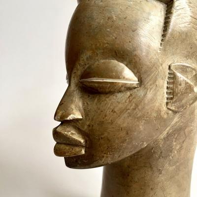 Hand Carved Soapstone Tribal Bust 1940s